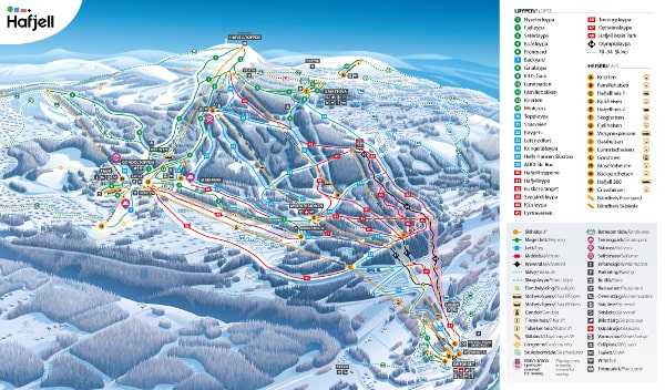 Hafjell Ski Resort Piste Ski Map