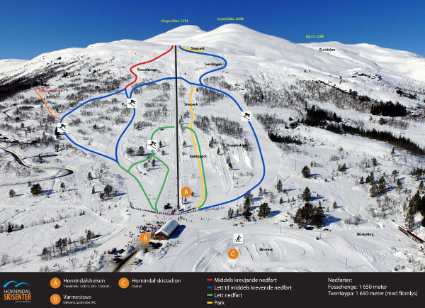 Horindal Ski Resort Piste Map