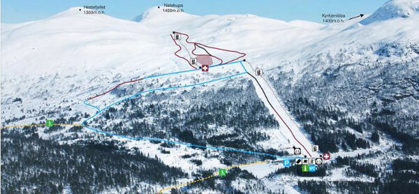 Stryn Ski Resort Piste Map