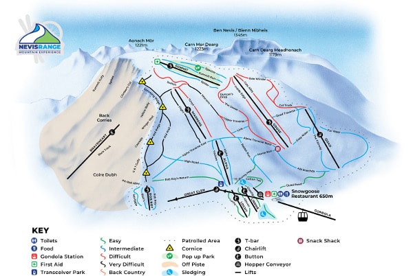 Nevis Range Ski Resort Piste Map