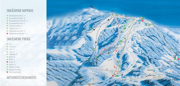 Cerkno Piste Map