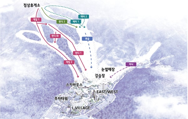 Konjiam Piste Map