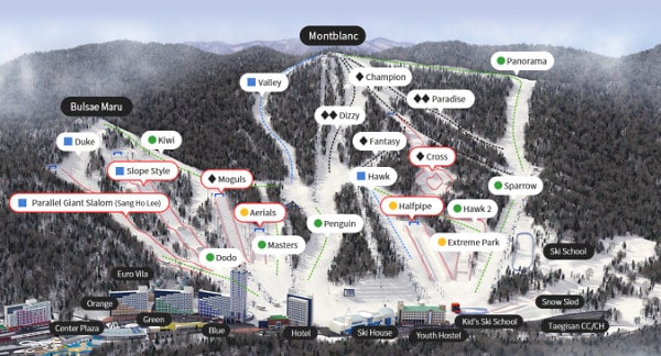 Phoenix Park Piste Map