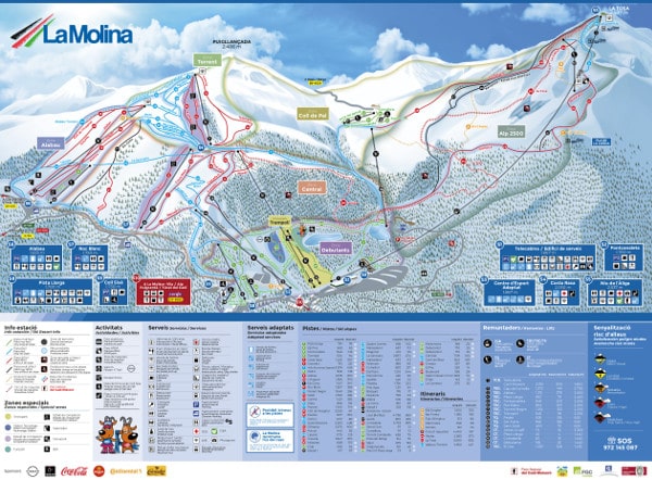 La Molina Ski Resort Piste Ski Map