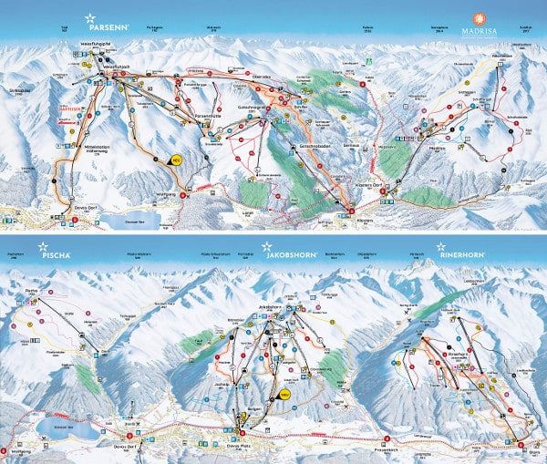 Davos Klosters Piste Map