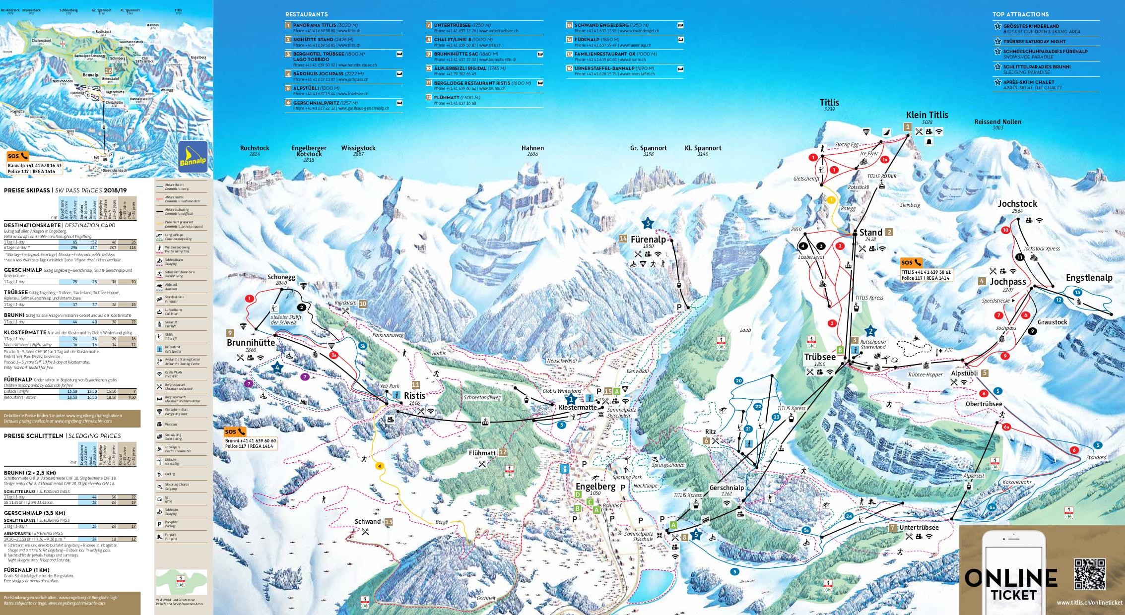 Engelberg Piste And Ski Trail Maps