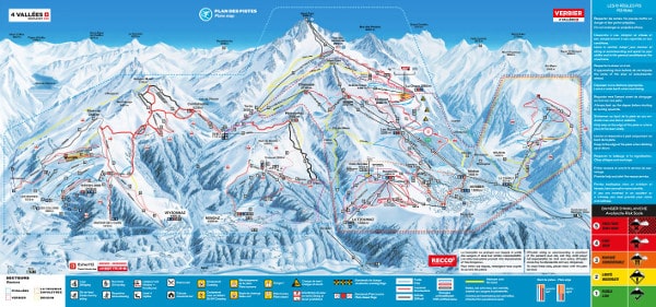Verbier, 4 Vallees Ski Resort Piste Map
