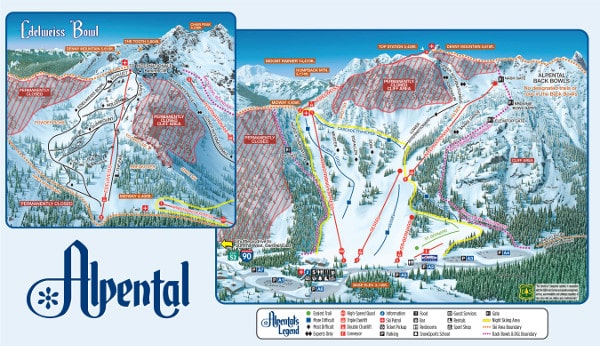Alpental, The Summit At Snoqualmie Ski Resort Piste Map