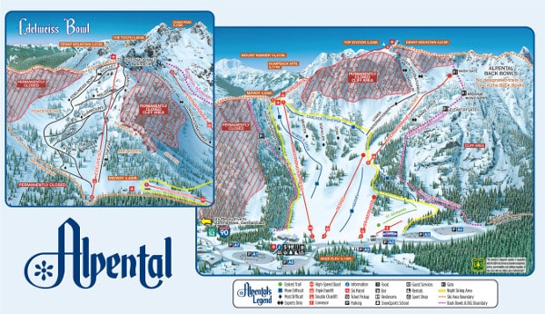 Alpental, The Summit At Snoqualmie Ski Resort Piste Map