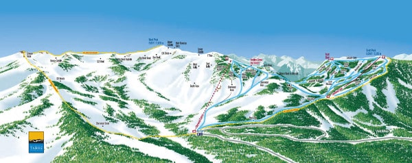 Alpine Valley Palisades Tahoe Ski Resort Piste Map