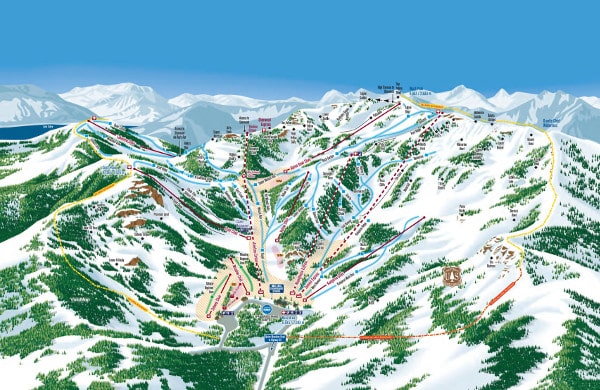 Alpine Valley Palisades Tahoe Ski Resort Piste Map