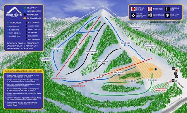 Alta Sierra Ski Resort Piste Map