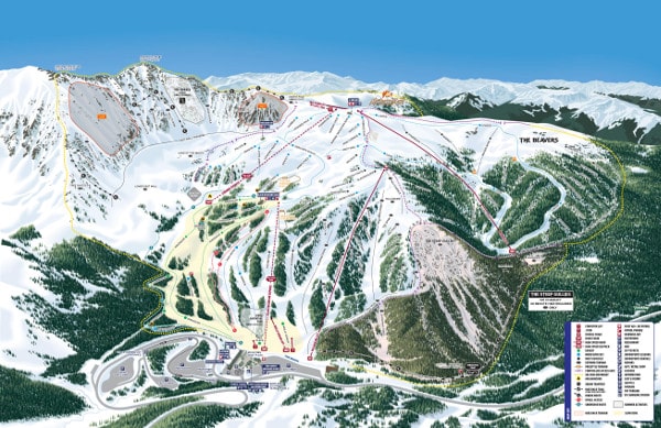 Arapahoe Basin Ski Resort Piste Map