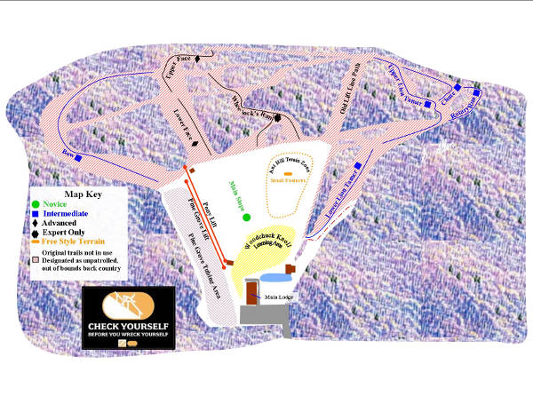 Arrow Head Ski Resort Piste Ski Map