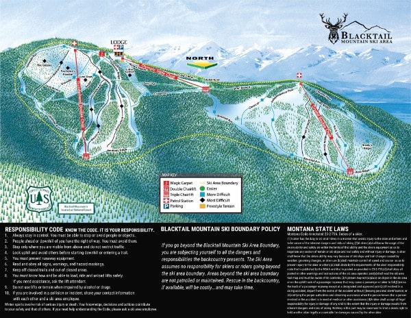 Blacktail Mountain Ski Resort Piste Map