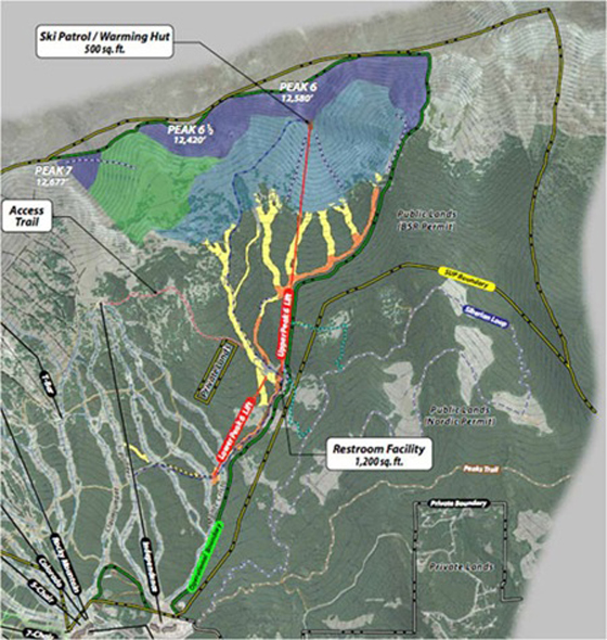 Breckenridge Piste And Ski Trail - Breckenridge Peak6 PisteMap