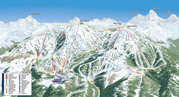 Grand Targhee, Wyoming Ski Resort Piste Map