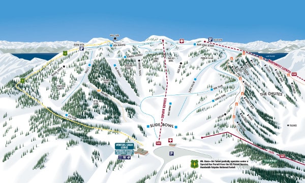 Mount Rose, Lake Tahoe Ski Resort Piste Map