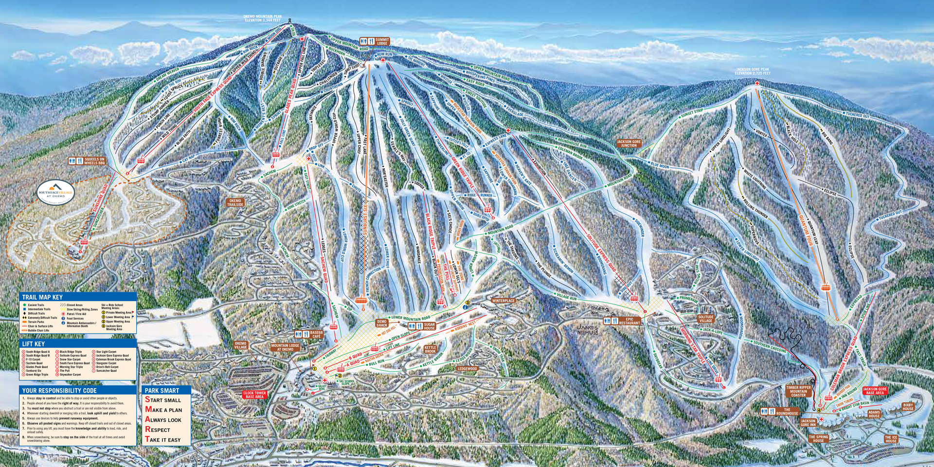 Okemo Piste Maps