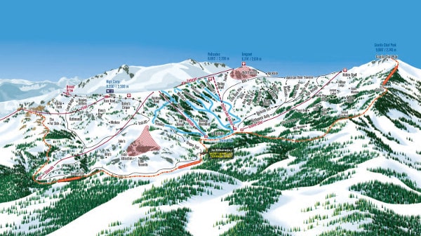 Olympic Valley Palisades Tahoe Ski Resort Piste Map