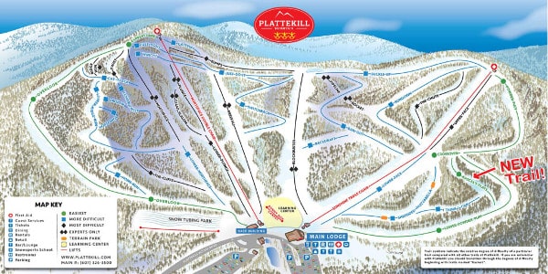 Plattekill Ski Resort Piste Map