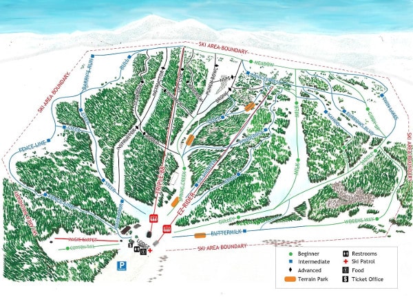 Pomerelle Ski Resort Piste Map
