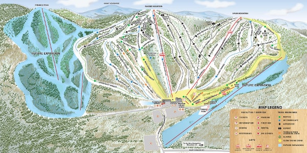 Ragged Mountain Ski Resort Piste Map
