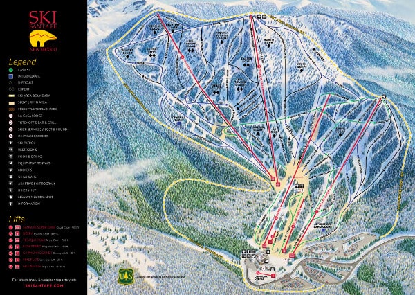 Ski Santa Fe Piste Ski Map