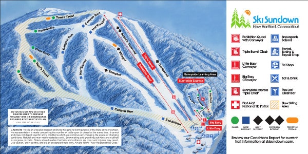 Ski Sundown Piste Ski Trail Map