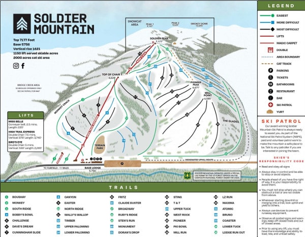 Solider Mountain Ski Resort Piste Map