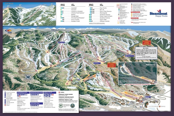 Steamboat Ski Resort Piste Map