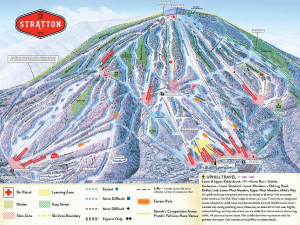 Stratton Ski Resort Piste Map