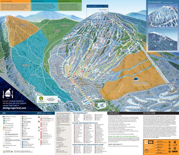 Sugar Loaf Mountain Piste Ski Map