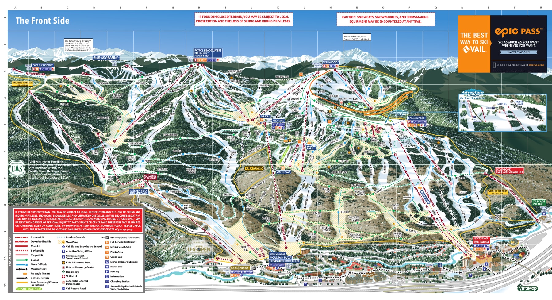 Vail Piste Maps