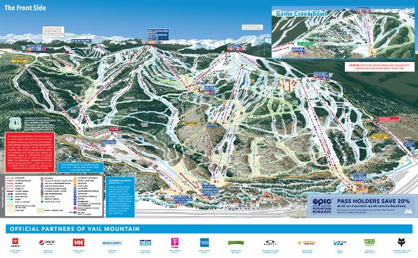 Vail Ski Resort Piste Map