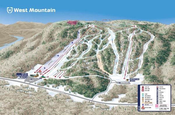 West Mountain Ski Resort Piste Map