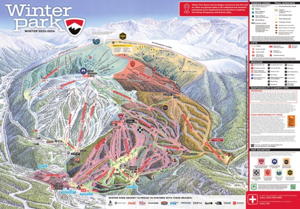 Winter Park Ski Resort Piste Map