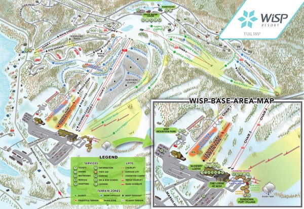 Wisp Ski Resort Piste Map