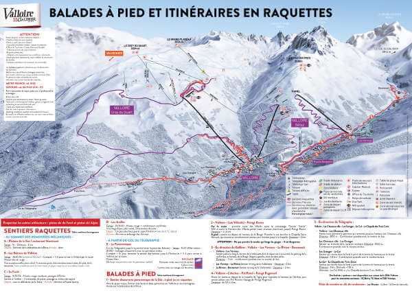 Valloire Snow Shoe Trail Map
